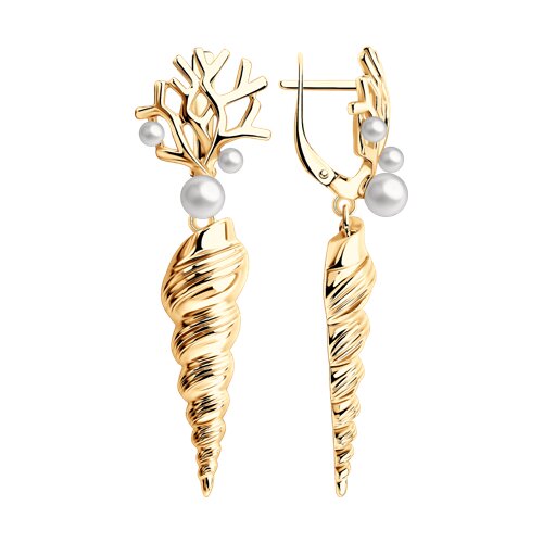 Серьги SOKOLOV - Серебро 925, Жемчуг синтетический (арт. 93022577)