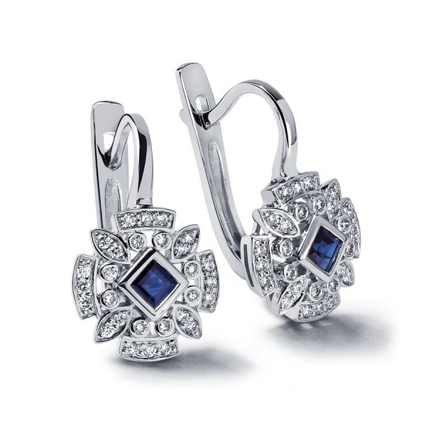 Серьги Platinum Lab. - Платина 950 (арт. ПС-275С-02)