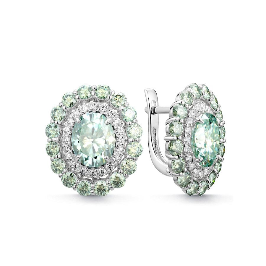 Серьги Дар - Серебро 925, Синтетический муассанит (арт. С-5300рс16139128)