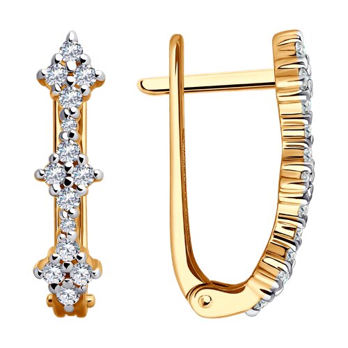 Серьги Diamant - Золото 585, Фианит (арт. 51-120-02440-1)