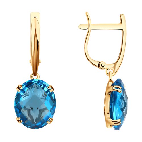 Серьги SOKOLOV - Золото 585, Топаз (арт. 728932)