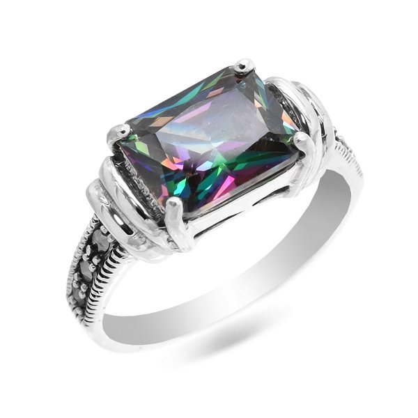 Кольцо Эвора - Серебро 925, Кварц, Марказит (арт. 642299)