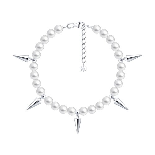 Браслет SOKOLOV - Серебро 925, Жемчуг имитация (арт. 94051635)