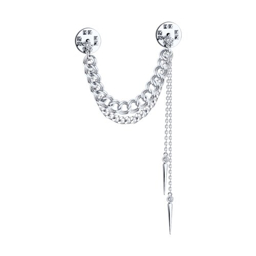 Брошь SOKOLOV - Серебро 925, Фианит (арт. 94040335)