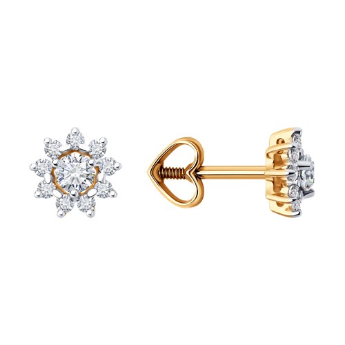 Серьги Diamant - Золото 585, Фианит (арт. 51-122-02267-1)