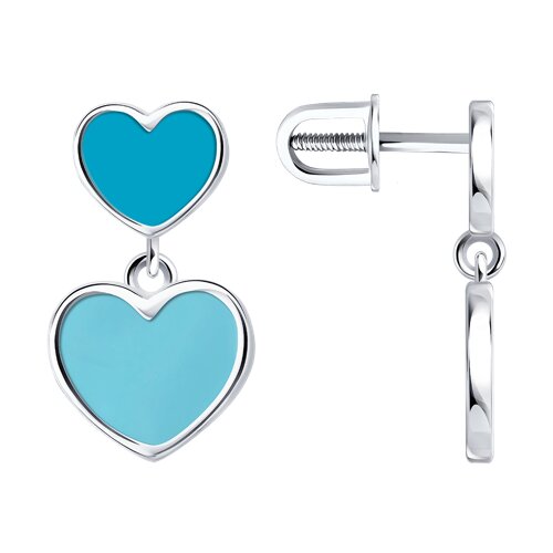 Серьги Diamant - Серебро 925, Эмаль (арт. 94-122-02232-1)