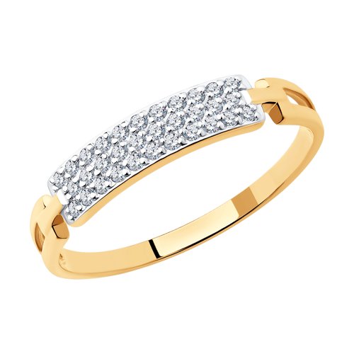 Кольцо SOKOLOV - Золото 375, Фианит (арт. 018849-4)