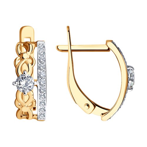 Серьги SOKOLOV - Золото 375, Фианит (арт. 027235-4)