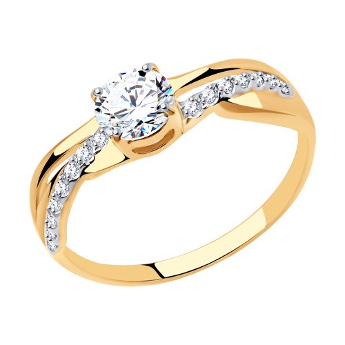 Кольцо SOKOLOV - Золото 375, Фианит (арт. 018520-4)