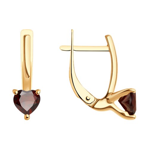 Серьги Diamant - Золото 585, Гранат (арт. 51-320-01741-2)