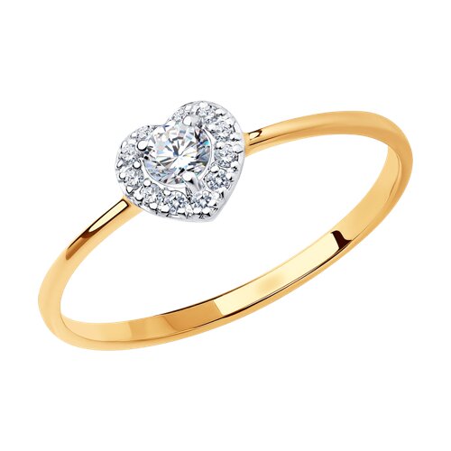 Кольцо SOKOLOV - Золото 375, Фианит (арт. 018982-4)