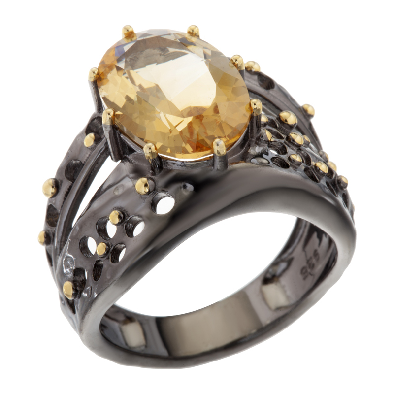 Кольцо Мастер Клио - Серебро 925, Цитрин (арт. 35К144001)