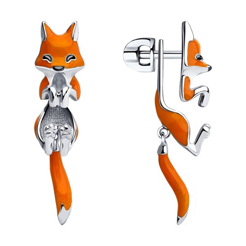 Серьги SOKOLOV - Серебро 925, Эмаль (арт. 94023557)