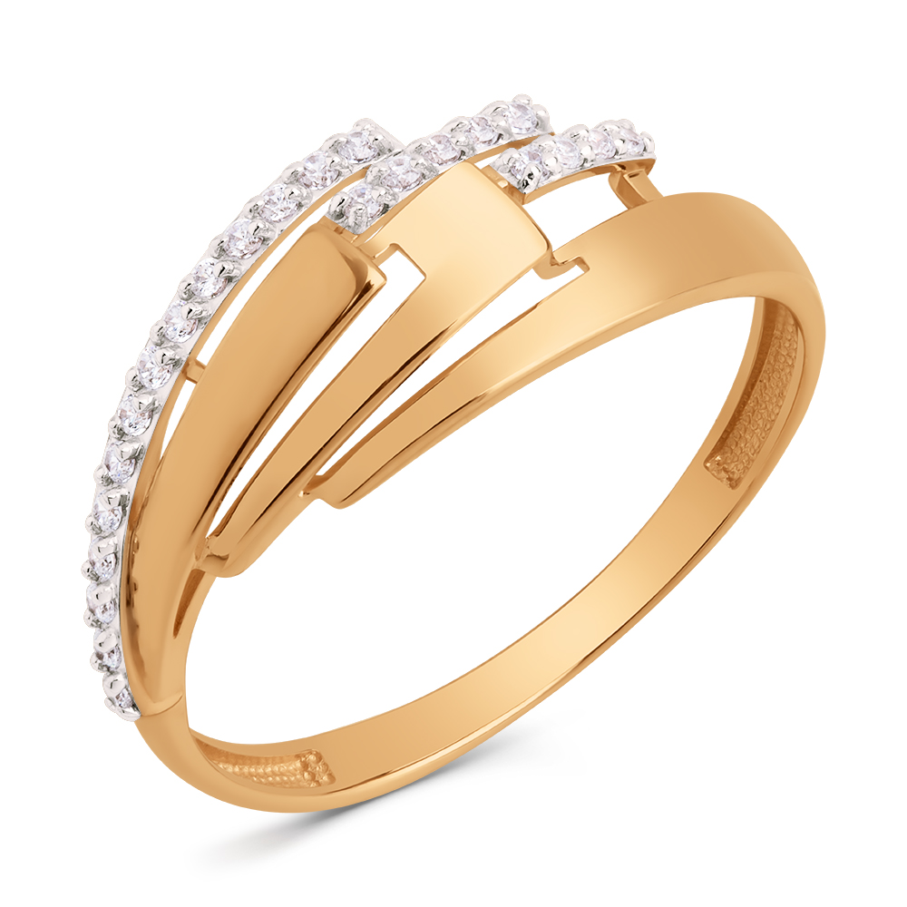 Кольцо ЮФ Династия - Золото 585, Фианит (арт. 034461-1102)