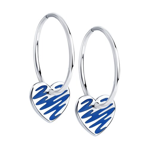 Серьги Diamant - Серебро 925, Эмаль (арт. 94-121-02249-1)