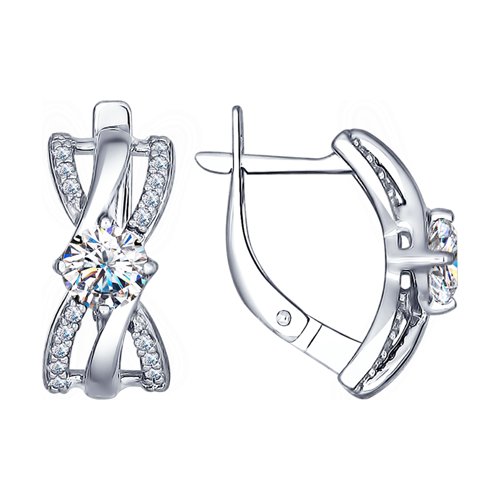 Серьги SOKOLOV - Серебро 925, Фианит (арт. 94022459)