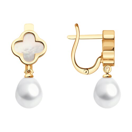 Серьги SOKOLOV - Золото 585, Жемчуг культивированный, Перламутр (арт. 792439)