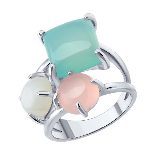 Кольцо SOKOLOV - Серебро 925, Лунный камень, Халцедон (арт. 83010285)