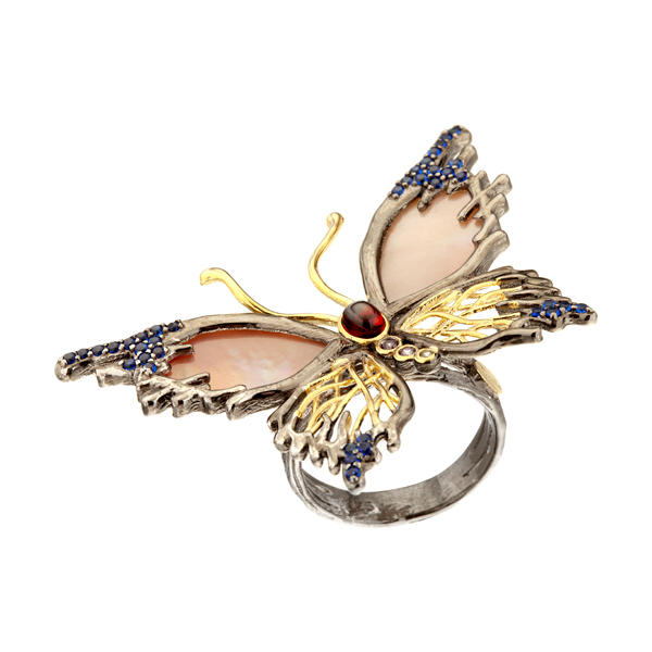 Кольцо Мастер Клио - Серебро 925, Перламутр, Фианит (арт. 38К133161)