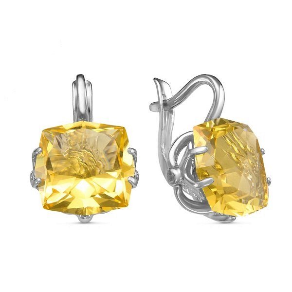 Серьги Красная пресня - Серебро 925, Стекло (арт. 3362252Д17)