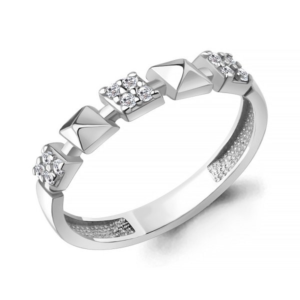 Кольцо Аквамарин - Серебро 925, Фианит (арт. 600715А.5)