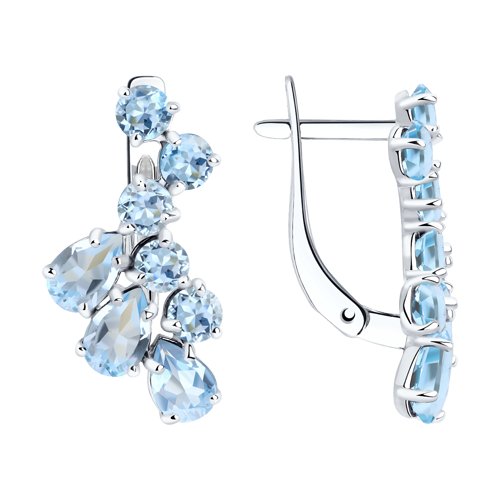 Серьги SOKOLOV - Серебро 925, Топаз (арт. 92020006)