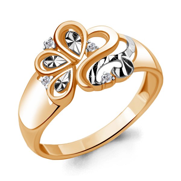 Кольцо Аквамарин - Серебро 925, Фианит (арт. 68633А.6)