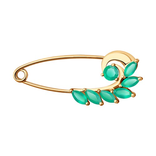 Брошь SOKOLOV - Золото 585, Агат (арт. 740207)