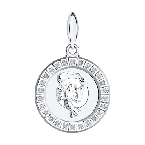 Подвеска SOKOLOV - Серебро 925, Фианит (арт. 94031386)