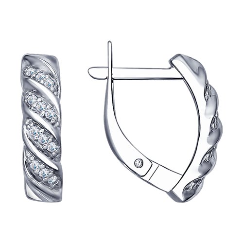 Серьги SOKOLOV - Серебро 925, Фианит (арт. 94022464)