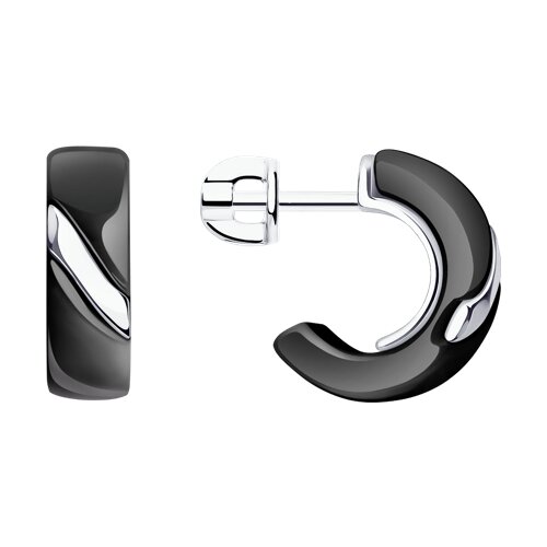 Серьги Diamant - Серебро 925, Керамика (арт. 94-122-01419-1)