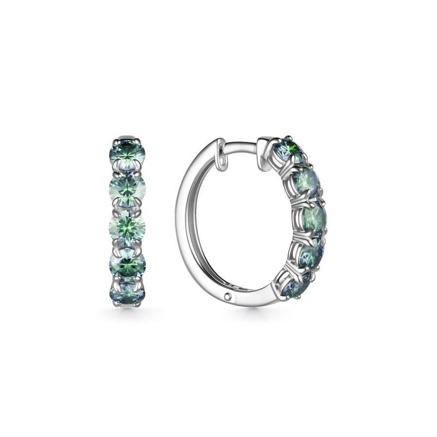 Серьги Дар - Серебро 925, Синтетический муассанит (арт. С-5055рс16139)