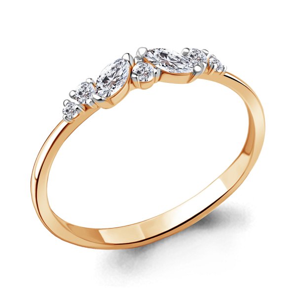 Кольцо Аквамарин - Золото 585, Фианит (арт. 67120.1)