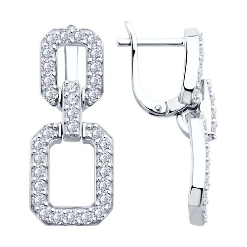 Серьги SOKOLOV - Серебро 925, Фианит (арт. 94026535-91)