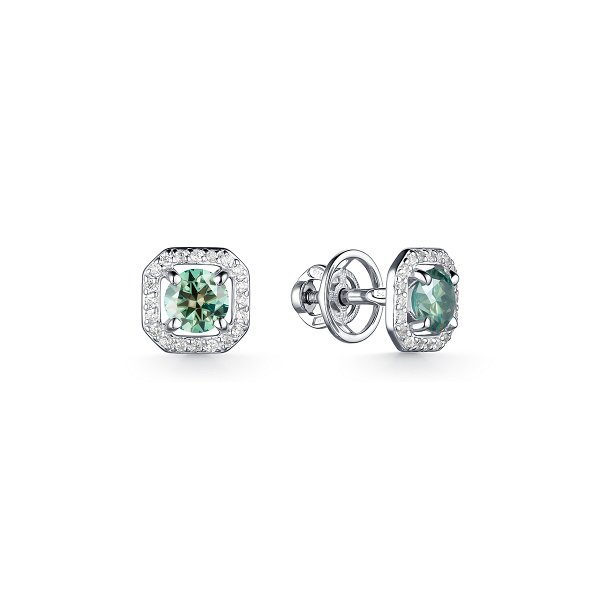 Серьги Дар - Серебро 925, Муассанит, Фианит (арт. С-2452рс161390)