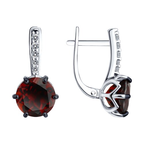 Серьги SOKOLOV - Серебро 925, Синтетический ситалл , Фианит (арт. 92022849)