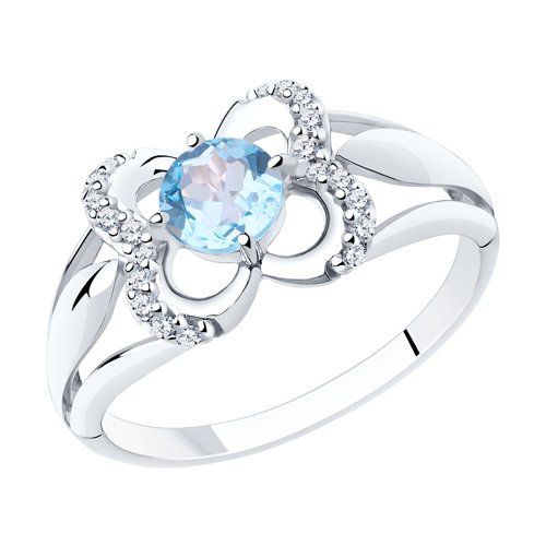 Кольцо Diamant - Серебро 925, Топаз, Фианит (арт. 94-310-00381-1)