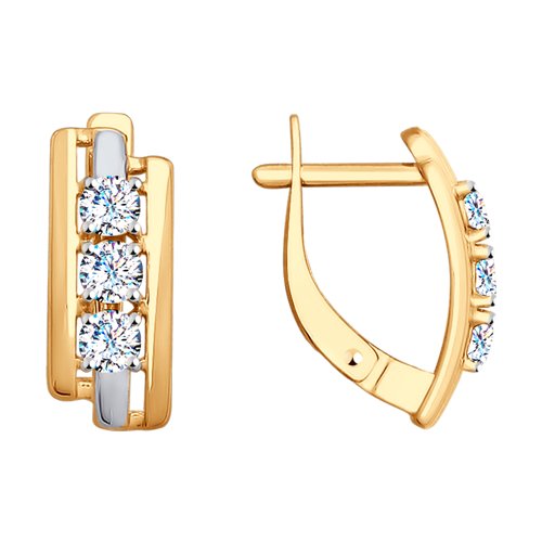 Серьги SOKOLOV - Золото 375, Фианит (арт. 028009-4)