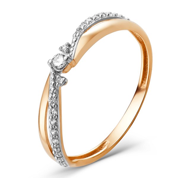 Кольцо ЮФ Династия - Золото 375, Фианит (арт. 015281-5102)