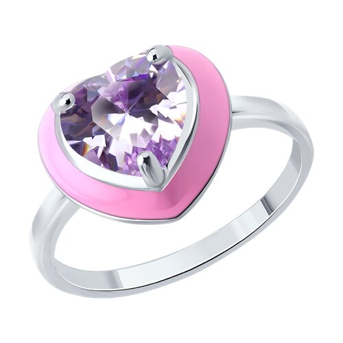 Кольцо SOKOLOV - Серебро 925, Фианит, Эмаль (арт. 94014467)