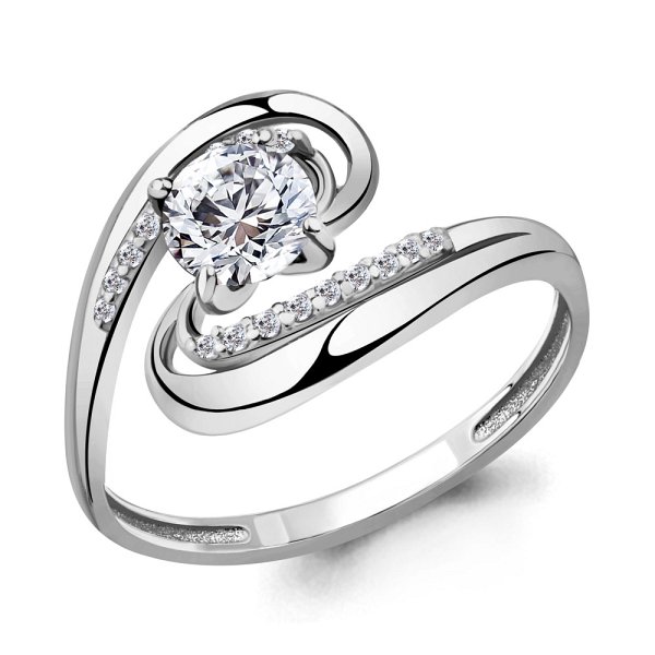 Кольцо Аквамарин - Серебро 925, Фианит (арт. 65205А.5)