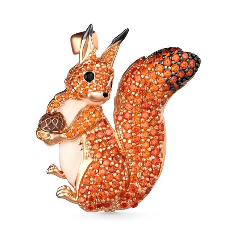 Брошь Мириада - Серебро 925, Фианит, Эмаль (арт. 901082680)