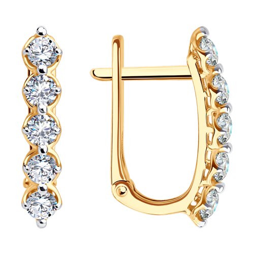 Серьги Diamant - Золото 585, Фианит (арт. 51-120-02785-1)