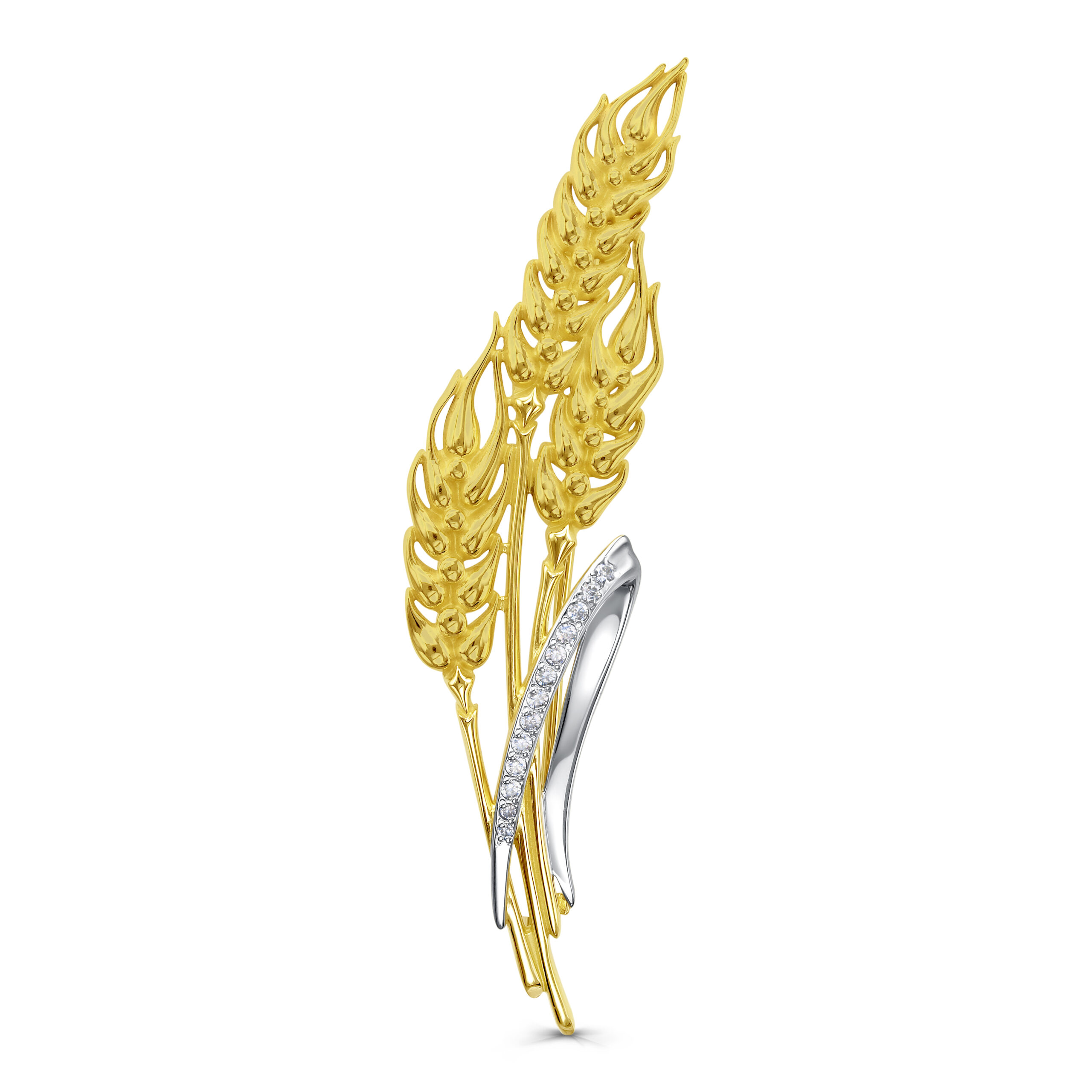 Брошь Кабаровских - Серебро 925, Фианит (арт. 5-213-7987)