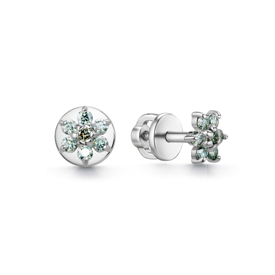 Серьги Дар - Серебро 925, Синтетический муассанит (арт. С-5136рс16139)
