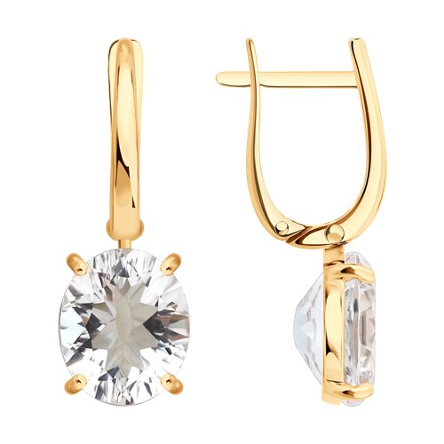 Серьги SOKOLOV - Золото 585, Горный хрусталь (арт. 729448)