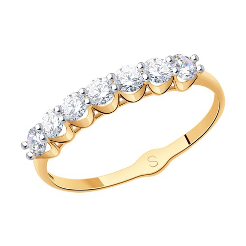 Кольцо SOKOLOV - Золото 375, Фианит (арт. 017833-4)