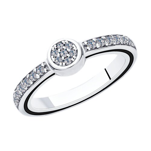 Кольцо Diamant - Серебро 925, Фианит, Эмаль (арт. 94-110-01642-1)