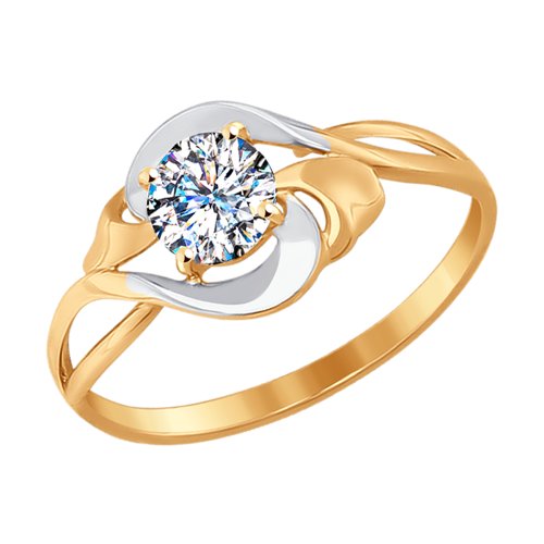 Кольцо SOKOLOV - Золото 375, Фианит (арт. 017303-4)