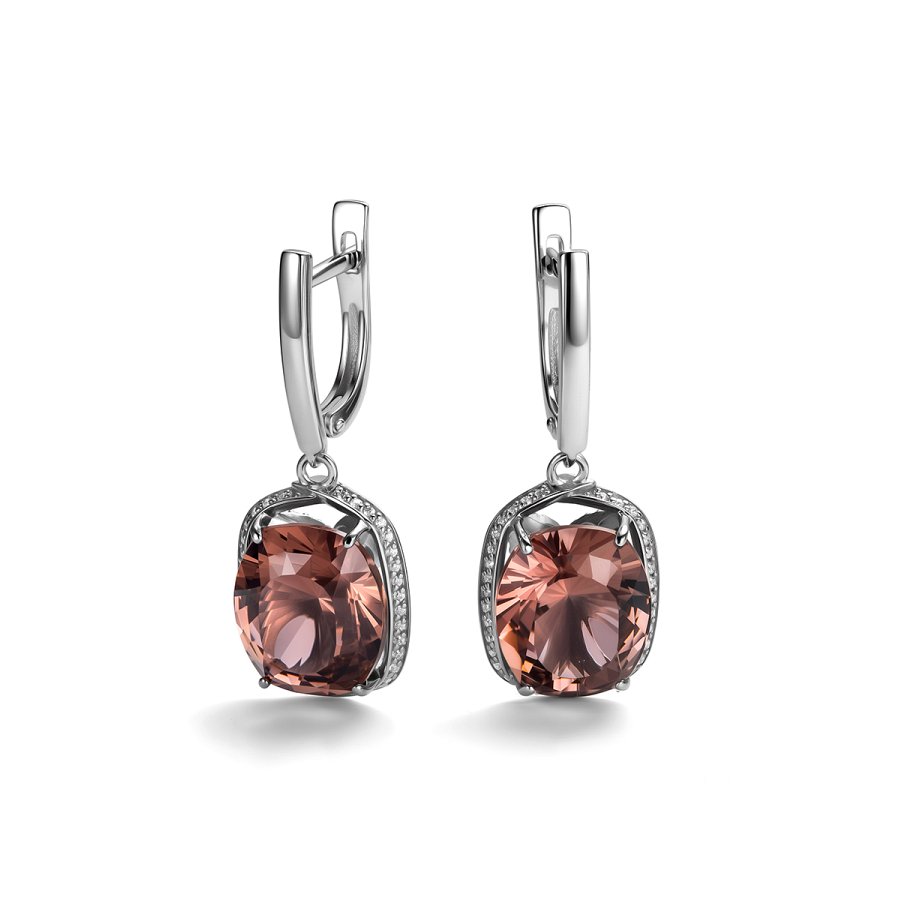 Серьги Дар - Серебро 925, Синтетический ситалл , Фианит (арт. С-5126рс36300)